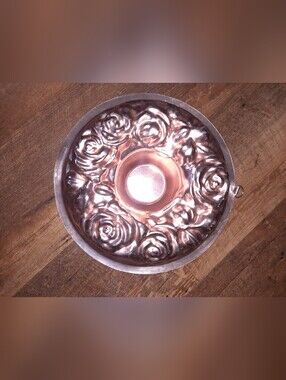 Vintage Rose Molded Copper Wreath Pan